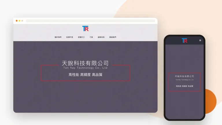 天銳科技 網站設計案例