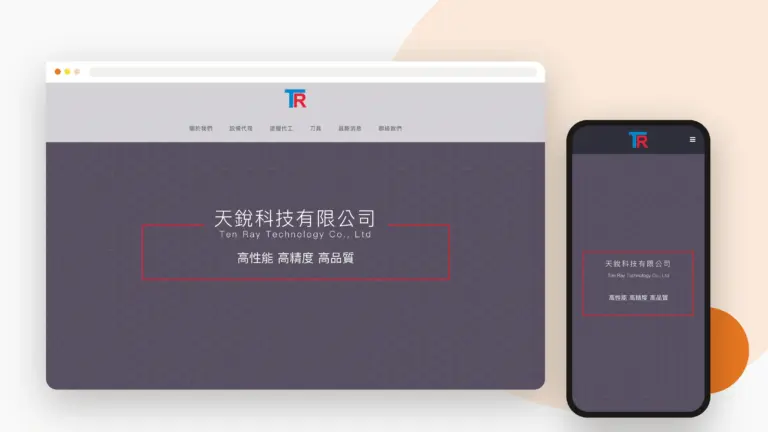 天銳科技 網站設計案例
