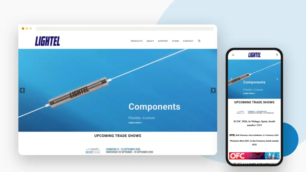Lightel 網站 banner