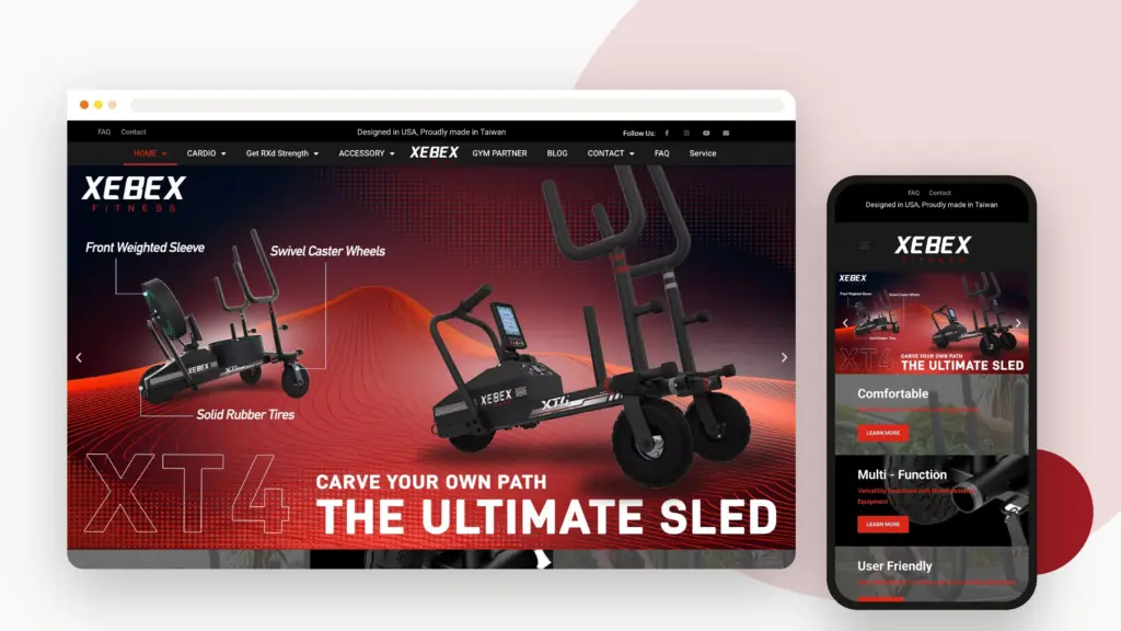 瑞祥 Xebex Fitness 網站 banner