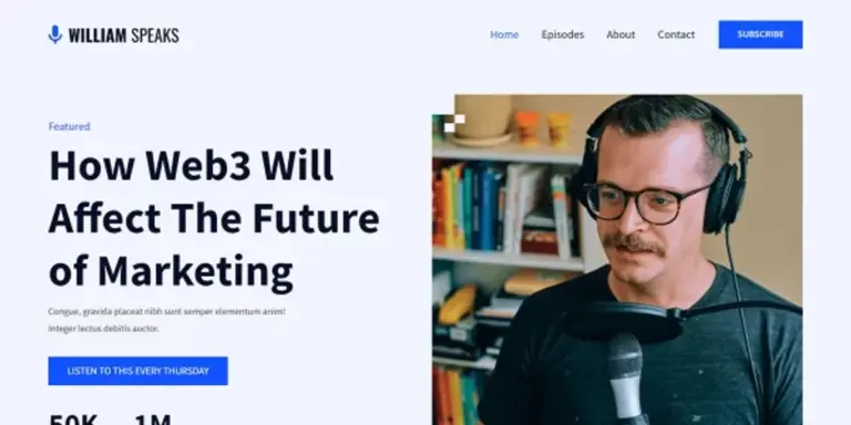 科技Podcast 網頁模板