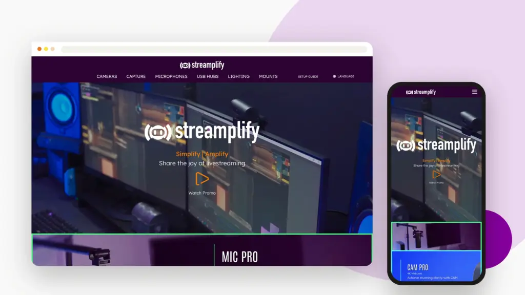 Streamplify 網站 banner