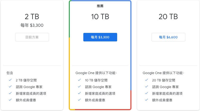 Google One 介紹 - 全新雲端硬碟方案，擴充更多儲存空間！｜網頁新知｜鵠崙設計02